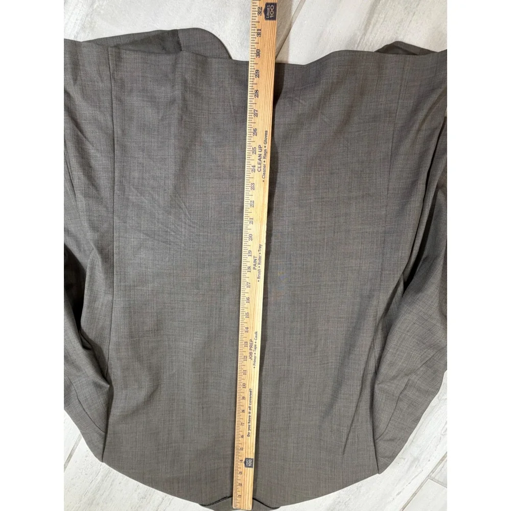 Oscar de la Renta Mens Blazer Sport Coat Taupe Grey 2 Button Suit Jacket 42R